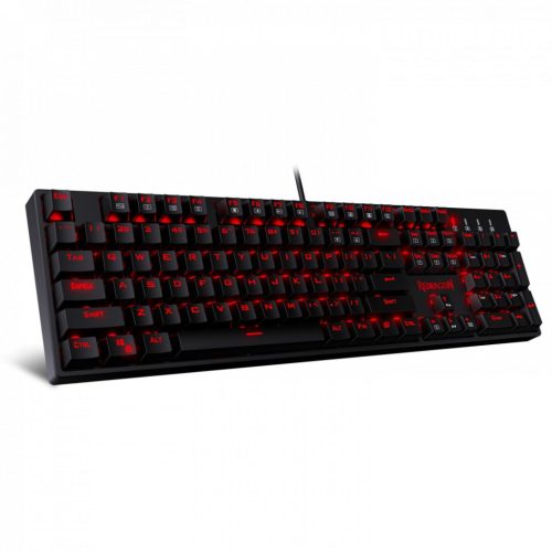 Redragon Surara Pro Red LED Backlight Mechanical Gaming Billentyűzet with Ultra-Fast V-Optical Blue Switches Black HU