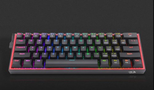 Redragon Fizz Pro black, wired&2.4G&BT Mechanical Billentyűzet, RGB, brown switch Black HU