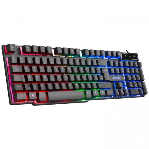 Everest KB-188 Borealis Rainbow RGB Billentyűzet Black HU