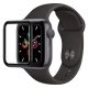 3D Full ragasztós Apple Watch Pet Üvegfólia Fekete - Watch 4 40 mm