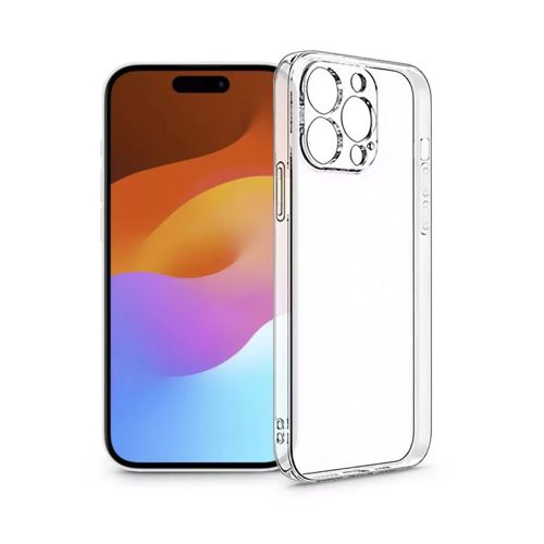 Basic ütésálló, átlátszó tok, kameravédővel iPhone 15 Plus