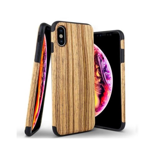 Wood iPhone fa tok - Rose, ajándék díszdobozban! iPhone XR