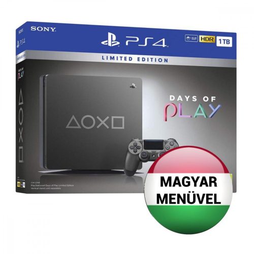 Playstation 4 (PS4) Slim 1 TB Days of Play Limited Edition (használt, 6 hónap jótállás)