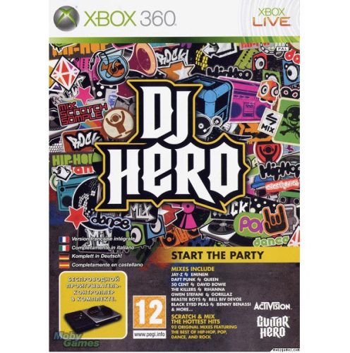 DJ Hero Xbox 360 (használt, karcmentes, keverő pad nélkül!)