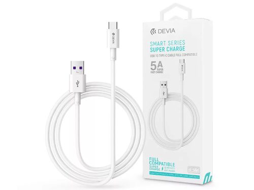 DEVIA USB - USB TYPE-C TÖLTŐ- ÉS ADATKÁBEL 5V 1,5 M - FEHÉR