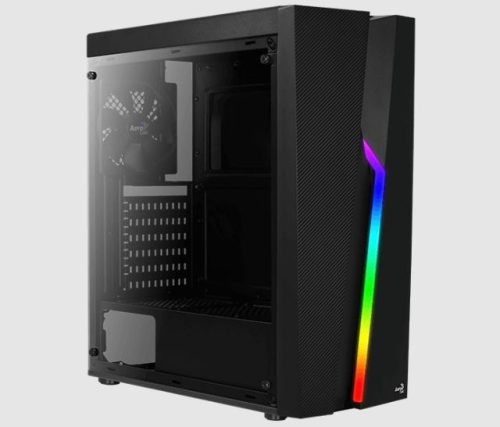 Aerocool Aerocool Bolt RGB ATX Fekete Akril üveg számítógépház