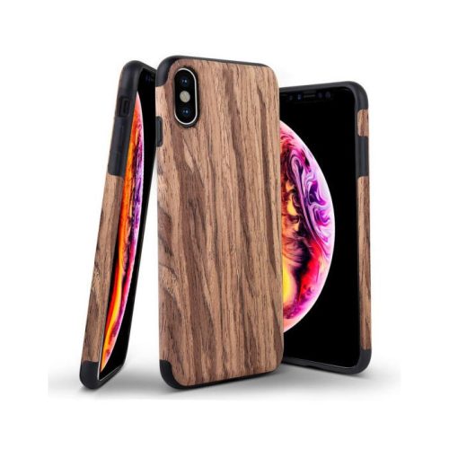 Wood iPhone fa tok - Walnut, ajándék díszdobozban! iPhone X / XS