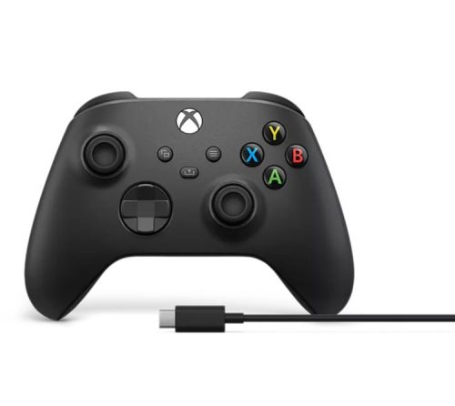 Xbox Vezeték Nélküli kontroller Fekete + Ajándék Type C Kábel Series S / X, One S / X, PC (1V8-00002)