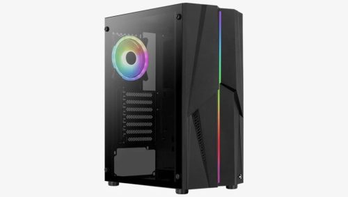 Aerocool Mecha ARGB Tempered Glass Black számítógépház