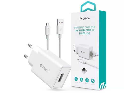 DEVIA USB HÁLÓZATI TÖLTŐ ADAPTER + USB - MICRO USB KÁBEL 1 M