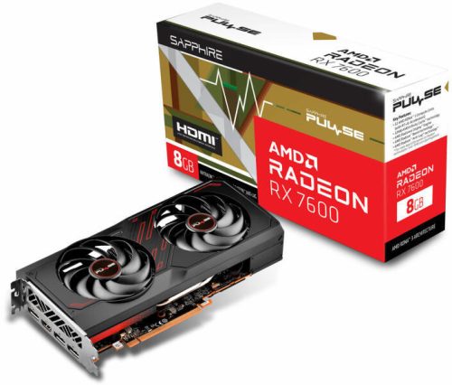 Sapphire Radeon RX 7600 8GB Pulse Gaming OC (használt, tesztelt, 6 hó garancia)