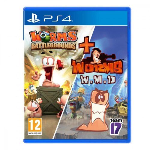 Worms Battlegrounds + Worms W-M-D PS4 (használt, karcmentes)
