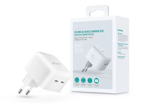 DEVIA GAN HÁLÓZATI TÖLTŐ ADAPTER 2XTYPE-C BEMENETTEL - 35W