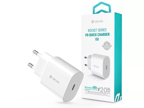 DEVIA HÁLÓZATI TÖLTŐ ADAPTER TYPE-C BEMENETTEL PD3.0 QUICK CHARGER - 20W