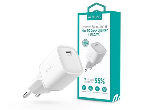 DEVIA HÁLÓZATI TÖLTŐ ADAPTER TYPE-C BEMENETTEL - 20W