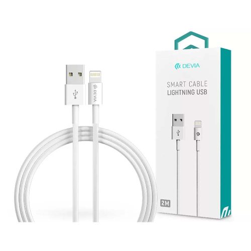 DEVIA USB - LIGHTNING TÖLTŐ- ÉS ADATKÁBEL 2 M - FEHÉR