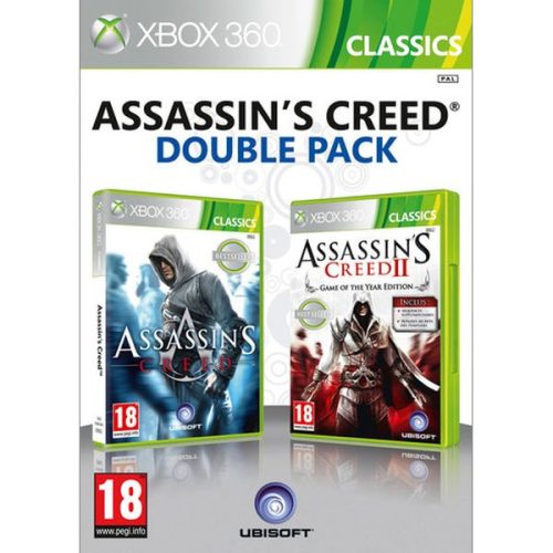 Assassins Creed + Assassins Creed II (2) Double Pack Xbox 360 /Xbox One (használt)