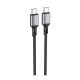 BOROFONE BX83 FAMOUS USB TYPE-C / TYPE-C 60W 1 M - FEKETE